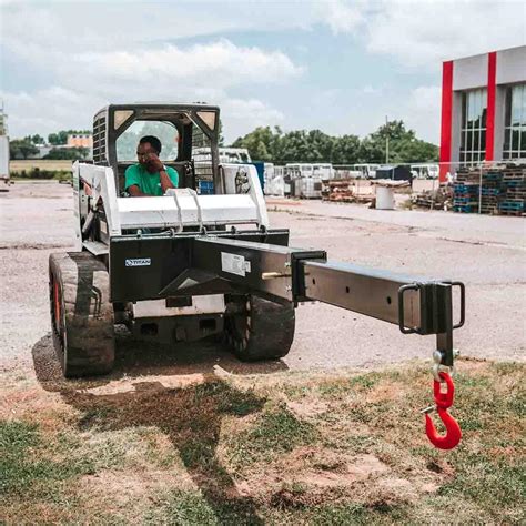 adjustable skid steer jib